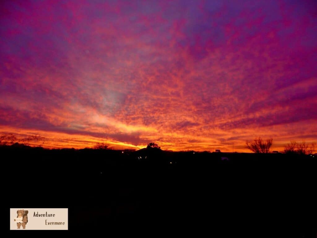 Watching the sunset in the Arizona sky is a must see while visiting. 