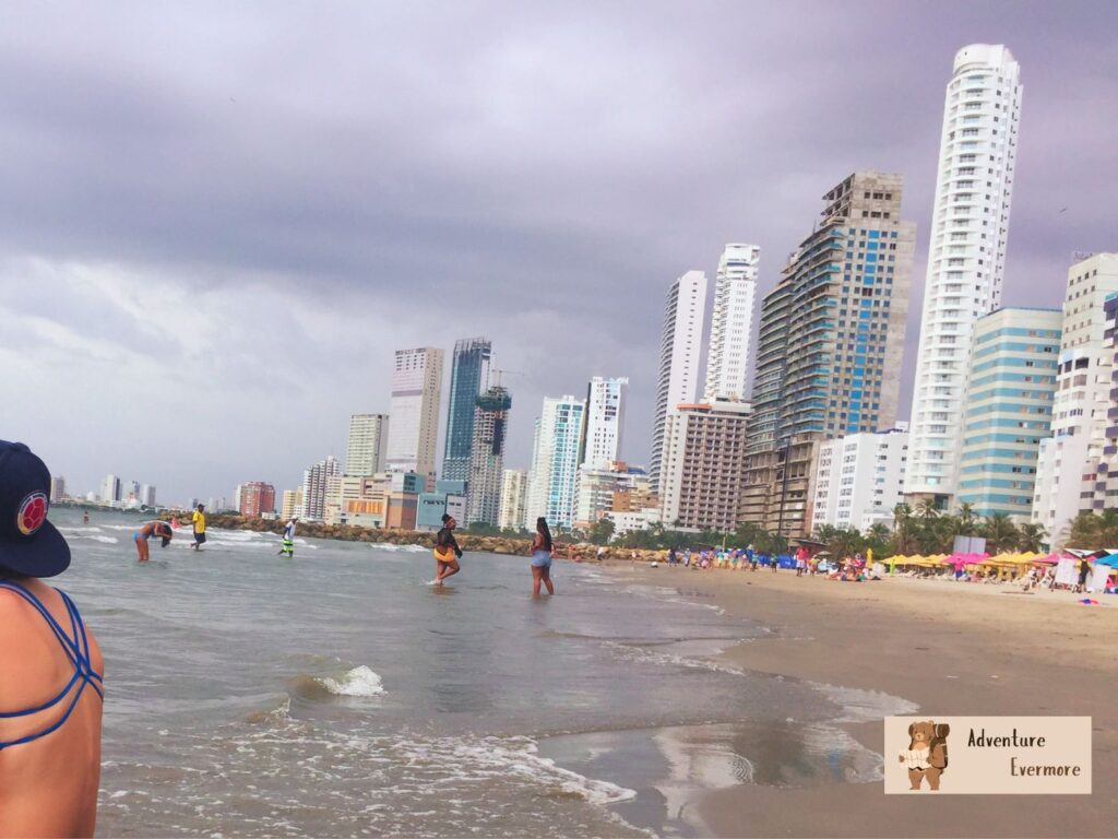 The beach right in Cartagena, Colombia isn't the prettiest (although there are still plenty of activities), but nearby there are some prettier ones. 