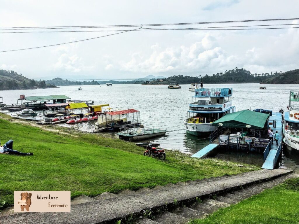 Although it's not the main reason for visiting Guatape, Colombia, you can go out in a boat on the lake to explore a little more. 